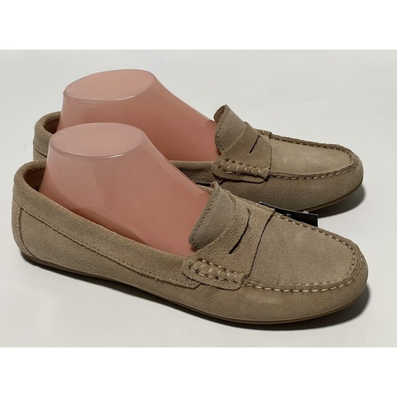 Enzo Tesoti Genuine Suede Leather Loafer Moccasin Flat Driving Shoes Sz 41